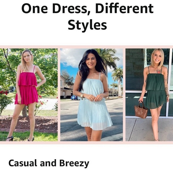 Exlura lavender pleated shorts romper w/ adj. spaghetti straps NEW small 🎉SALE - Picture 13 of 14